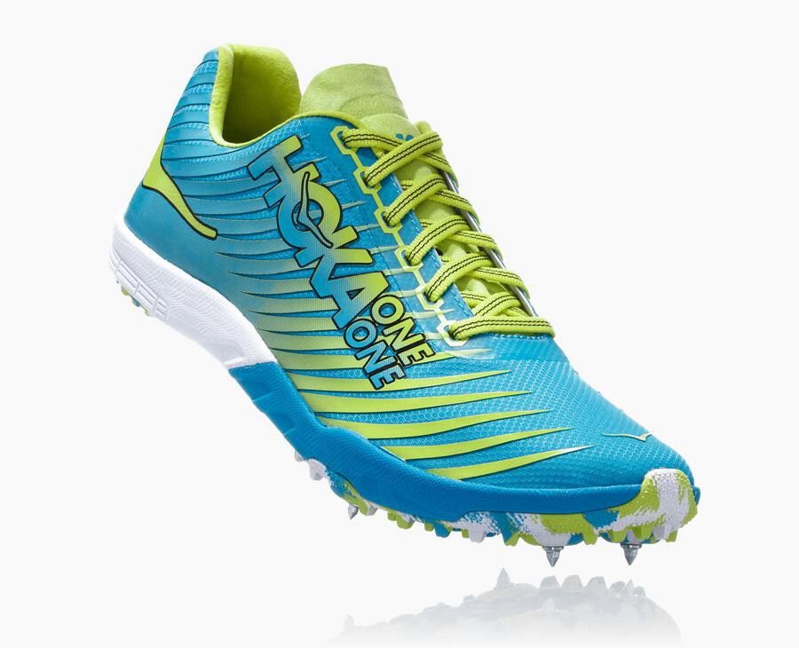 Hoka One One Evo Xc Spikes Dam - Blå/Gröna - XORHZ-6194